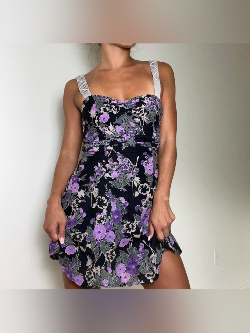FREE PEOPLE deadstock Y2K‎ cottage core linen cotton blend dress sz 8
